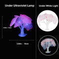 4 Pack Silicone Glowing Fish Tank Decorations Plants,Aquarium Fish Tank Glow Ornaments,Artificial Sea Anemone Coral Deco