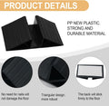 Dog Gate Support Feet, 4 Pack Black Plastic Triangle Stabilizers