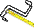 QWORK 4 Inch Tack Hook Set - 4 Pack Heavy Duty Black Horse Halter Rack, Over Rail Bridle Hooks Anti-Rust Coated Metal Ho