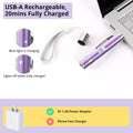 Cat Toy, Distinctive Purple Painted Metal Casing with Paw Print Design, USB Rechargeable, 3 Light Modes & 5 Adjustable Patterns,Interactive Chase Toy for Indoor Cat & Dog & Bird Training & Exercise