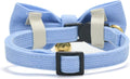 YUDOTE Cotton Breakaway Cat Collar with Bow Tie and Bell, Adjustable Cute Soft Corduroy Kitten Collars for Girl and Boy Cats