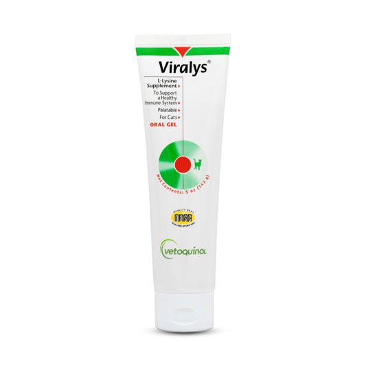 Vetoquinol Viralys Daily L-Lysine Gel for Cats and Kittens, Maple Flavored Lysine Supplement for Cats and Kittens to Support Immune Health, Normal Eye Function and Respiratory Health, 5oz