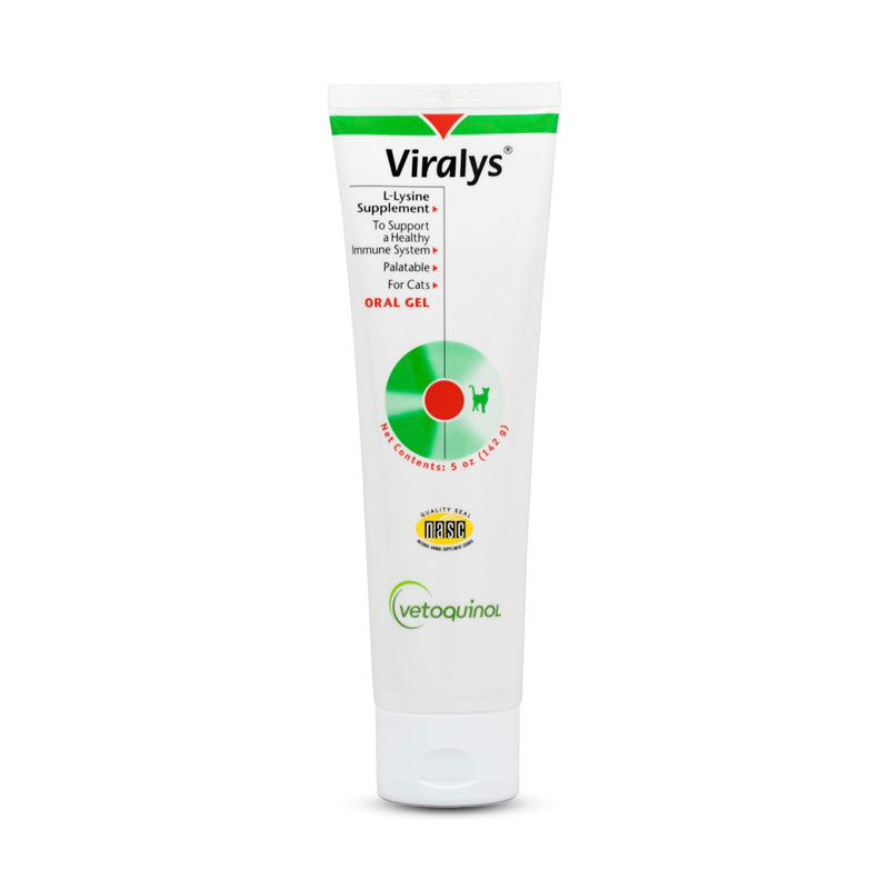 Vetoquinol Viralys Daily L-Lysine Gel for Cats and Kittens, Maple Flavored Lysine Supplement for Cats and Kittens to Support Immune Health, Normal Eye Function and Respiratory Health, 5oz
