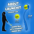 Dog Ball Launcher, Tennis Ball Thrower, Compact Design 13.8" Stick with Medium 2.5" Ball