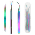 COITEK 3 in 1 Tick Remover Kit, Stainless Steel Tick Remover Tweezers Tools Set for Pet Dog, Cat, with Storage Box (Colorful)