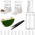 15 Pcs Jumping Spider Water Dispenser Set,Drown-Free Capillary Hydration Kit for Slings & Mantis,Include 2 Pcs 5ml Glass