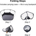 6-Sided Small Animal Playpen, Portable Steel Mesh Tent