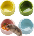 VanEnjoy 4 Pack Small Hamster Food Bowl Ceramic Guinea Pig Food Dish No Spill Hamster Food and Water Bowl Small Animal F