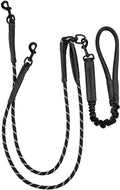 Pieviev Double Dog Leash for 2 Medium&Large Dogs, Longer Coupler, No Tangle