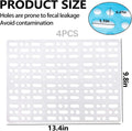 kathson 4 Pcs Rabbit Feet Pad Plastic Bunny Cage Floor Mat Foot Resting Hole Leak Water Nest Mat Pet for Small Animal Ha