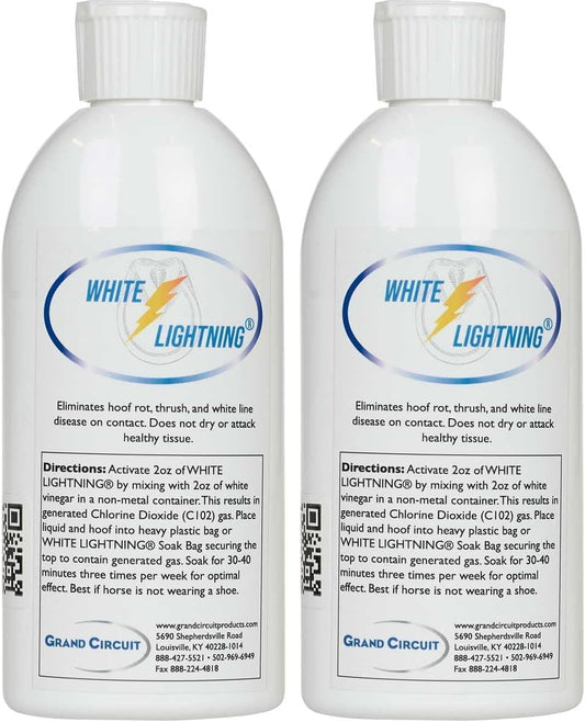 White Lightning Hoof Liquid 8oz, Clear (Pack of 2)