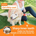 Undercoat Rake for Dogs, 2 in 1 Dematting Comb & Deshedding Tool for Long Hair Pets, Pet Hair Grooming Brush, Clear Mats