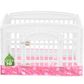 Dog Playpen Bottom Pad Fits for 36 Inch 4 Panels Exercise Pet Playpen, Dog Crate Pad Puppy Playpen Pad, Hoop and Loop Design (Note: Playpen Not Included). -Pink