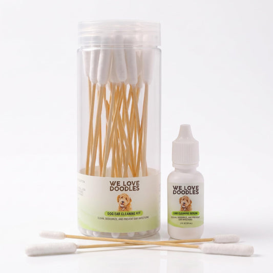 Dog Ear Cleaner Kit, Dog Ear Wash, 2oz Serum & 30 Swabs, Natural, USA-Made