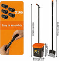 Pooper Scooper for Dogs, 46'' Long Handle Large & Small Breeds, Yard & Outside Waste Pickup, Rake with Bag Attachment & 