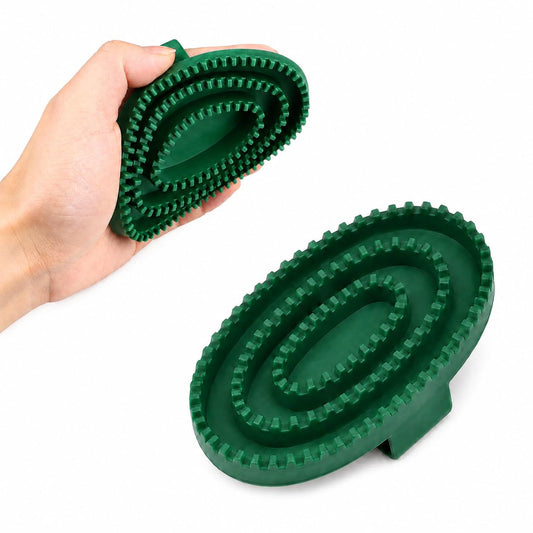 Horse Brush Set 2 Pack, Rubber Curry Comb for Horses, Dogs & Cats