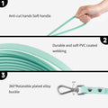 AUMAILI Dog Training Long Leash Waterproof Long Line Heavy Duty Outdoor Recall Lead 10ft 15ft 20ft 30ft 50ft for Small Medium Large Dog (Mint Green, 10FT)