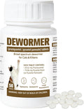 Broad-Spectrum Dewormer for Cats & Kittens, for Tapeworms, Hookworms & Roundworms, 50 Tablets