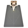 Mofason Cat Litter Mat XXL - Waterproof Kitty Litter Box mat for Floor - Extra Large Pet Trapping Litter Rug Pad - Silicone Cat Supplies & Accessories for Indoor Cats (38" x 25") -Grey