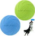 XIGOU Dog Flying Disc, 2 Pack Dog Flyer Toys, Soft Rubber Interactive Lightweight Flying Disc Dog Toy for Small Large Do