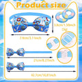 20pcs Ocean-Themed Dog Bow Ties for Small Medium Dogs Adjustable Sea Pattern Dog Bowtie Necktie for Pet Grooming