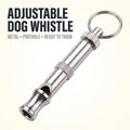 3Pcs Silver Adjustable Ultrasonic Dog Whistle,Portable Whistle Pet Whistle Supersonic Whistle Dog Whistles for Pet Train