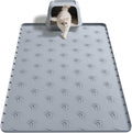 JUJOMAT Cat Litter Box Mat, 34"×22" Waterproof Silicone Cat Litter Trapping