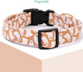 Faygarsle Orange Halloween Dog Collar Ghost Pattern Fall Collar for Dogs L