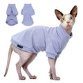Sphynx Cat Clothes Hairless Cat Sweater Shirt Soft Warm Long Sleeves Pullover Pet Clothes Pajamas Dog Cloth for Small Dogs Kitten Clothes Pet Sweaters (Light Purple, S)