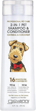 GIOVANNI Professional 2-in-1 Pet Shampoo & Conditioner, Dogs & Cats, 16 oz