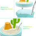 Reptile Fogger, 320ML USB Plastic Cartoon Cactus Humidifier with Lampion, Mister for Reptile Tank, Terrarium Accessories