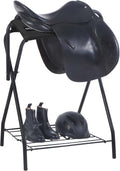 Harrison Howard Freestanding Horse Saddle Rack, w/Supportive Fabric