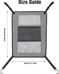 Dog Car Barrier,Backseat Pet Barrier for Cars, SUVs & Trucks, Breathable Mesh Dog Seat Divider with Adjustable Straps an