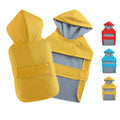 BECNBEAU Dog Raincoat Dog Rain Jacket Poncho Waterproof Pet Rain Suit Double-Layered Breathable Lining Hooded Leash Hole Adjustable Puppy Small Medium Dogs,Yellow,M,Back Length 8.5-10.5 inches
