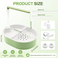 Lignumix Automatic Bird Bath with Quiet Pump,Parakeet Bird Bathtub for Cage with Adjustable Shower Head & Water Flow Valve,Large Bird Baths Detachable for Easier Cleaning,BPA-Free