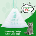 Drawstring Litter Box Liners Compatible with Robot, Heavy Duty Self-Cleaning Litter Boxes Waste Drawer Liners Replacement Bags (100pcs)