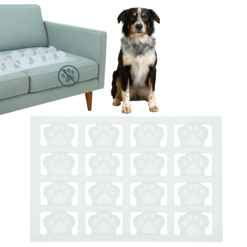 PEACHTREE PET Made in The USA (Love Seat) Clear Humane Scat Mat to Keep Dogs Off Couch & Dog Counter Surfing Deterrent - Pain Free Pet Furniture Protector Solution for Indoor (4 Sheets) US Patented