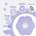 Tensho Flower Soft Cone for Cats, Purple Adjustable Elizabethan Collar