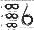 MANON ROSA Sugar Glider Harness and Leash Set, Adjustable 3 Pcs Vest, Black