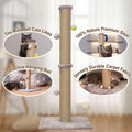 PELUOMOZ Tall Cat Scratching Post 36 inch Large Cat Scratch Post for Indoor Cats with Durable Natural Sisal Rope Scratcher Post Tree Kitten Interactive Toy-Gray