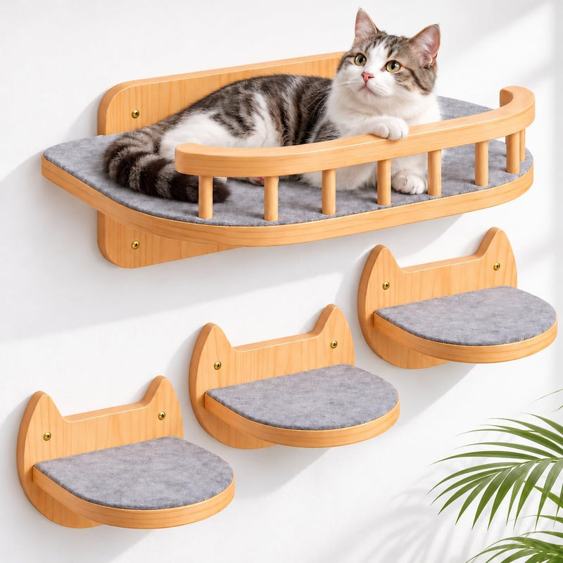 Cat Wall Shelves, Modern Cat Wall Furniture for Indoor Cats