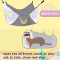 Luminous Noctilucent Glow Guinea Pig Rat Ferret Hideout and Soft Bed, Moon Bunkbed Hammock and Tunnel