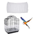 DreamAug Bird Cage Cover, Breathable Nylon Mesh Seed Catcher Guard, Adjustable Elastic Skirt for Parrot, Budgie, Cockatiel, Prevents Mess, Fits Cage Circumference 55"-87" (140-220cm)