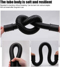 11.81inch EVA Corrugated Water Hose, 32mm Black Supply Pipe Bellows Tubing Pump Connection Accessory For Aquarium Fish T