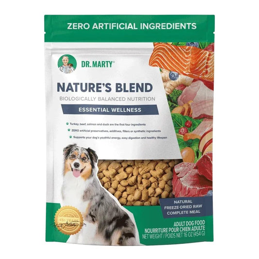 Dr. Marty Nature's Blend Freeze-Dried Raw Dog Food 18 oz, (3 Bags x 6 oz)