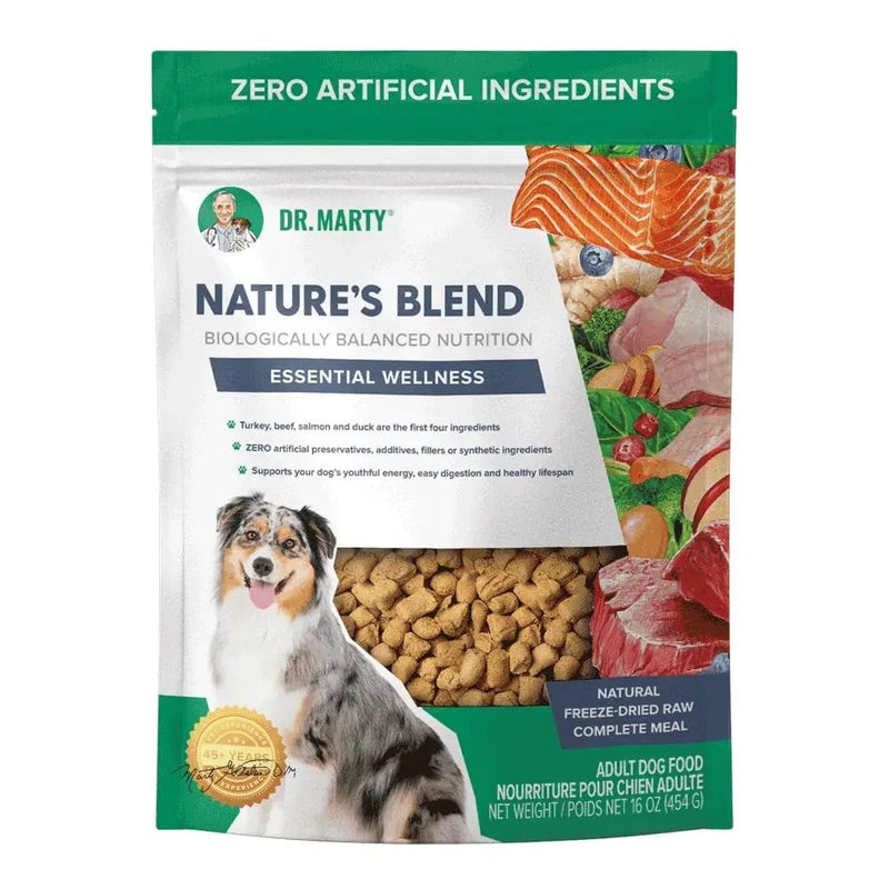 Dr. Marty Nature's Blend Freeze-Dried Raw Dog Food 18 oz, (3 Bags x 6 oz)