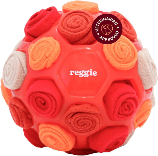 Reggie Snuffle Ball for Dogs | Interactive Treat Dispensing Dog Enrichment Toys | Reduces Boredom, Stress & Hyperactivit