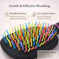 2PCS Rainbow Air Cushion Grooming Brush for Horses Dogs Cats