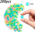 200PCS Glowing Decorative Rocks,Glow in The Dark Stones for Fish Tank
