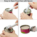 Giozoc Cat Food Can Covers Lids & White Spoon, Pink/Orange/Sky Blue Lids, Can Covers for Dog/Cat Food Cans, Fit 3 Standard Size Pet Food Cans, Spoon with Opener Paw & Mini Spatula